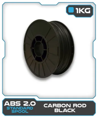 Picture of 1KG ABS2.0 Filament - Carbon Rod Black