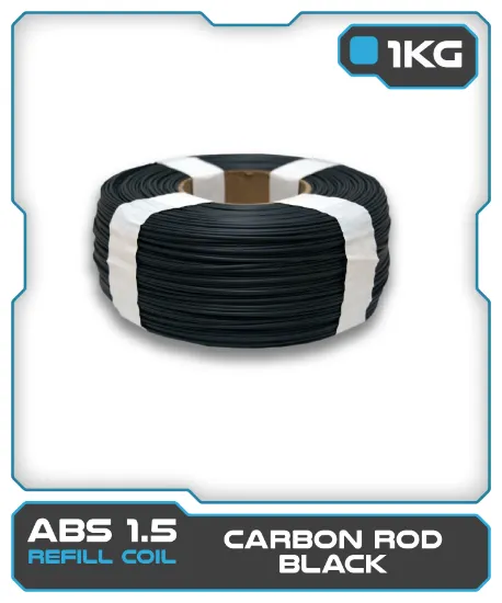 Picture of 1KG ABS1.5 Filament Refill - Carbon Rod Black