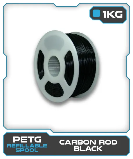 Picture of 1KG PETG Filament - Carbon Rod Black